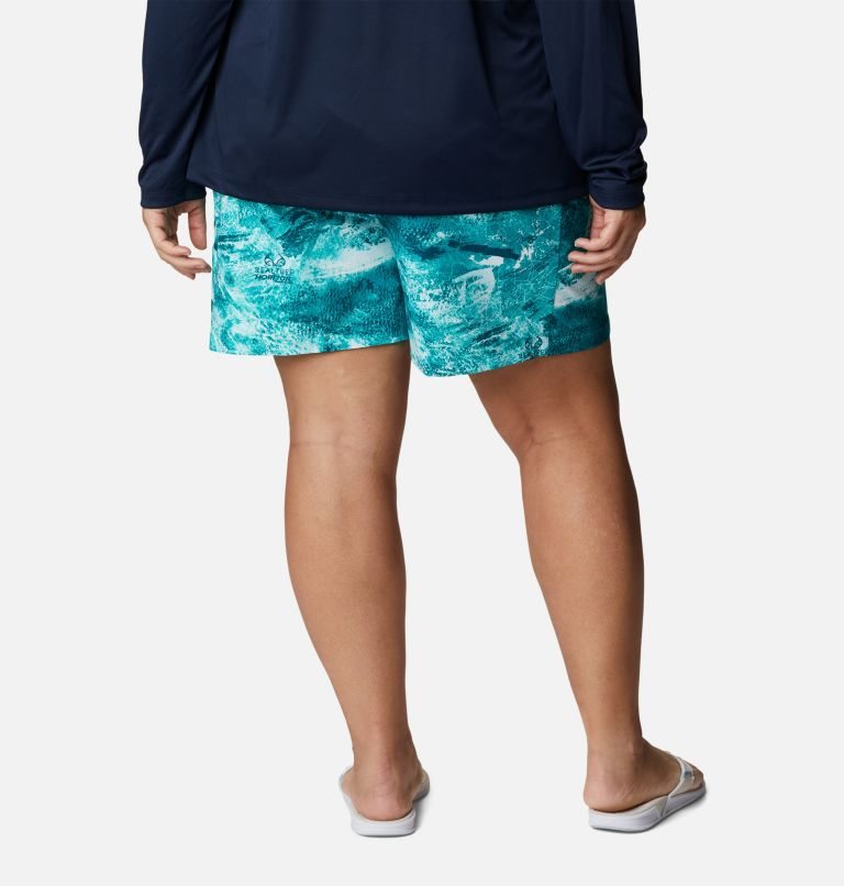 Women's Columbia PFG Tidal II Shorts Turquoise | Plus Size CA-N035L